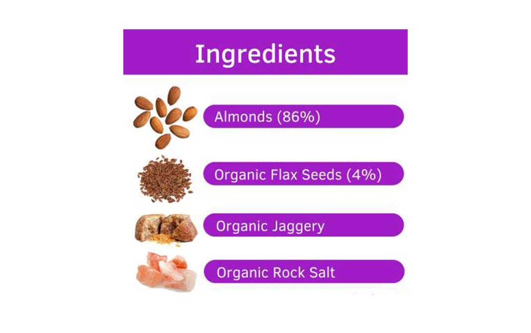 Jus' Amazin Jus' Amazin-Almond Butter Sweet 'N' Salty (Crunchy with flax seeds)-    Glass Jar  125 grams